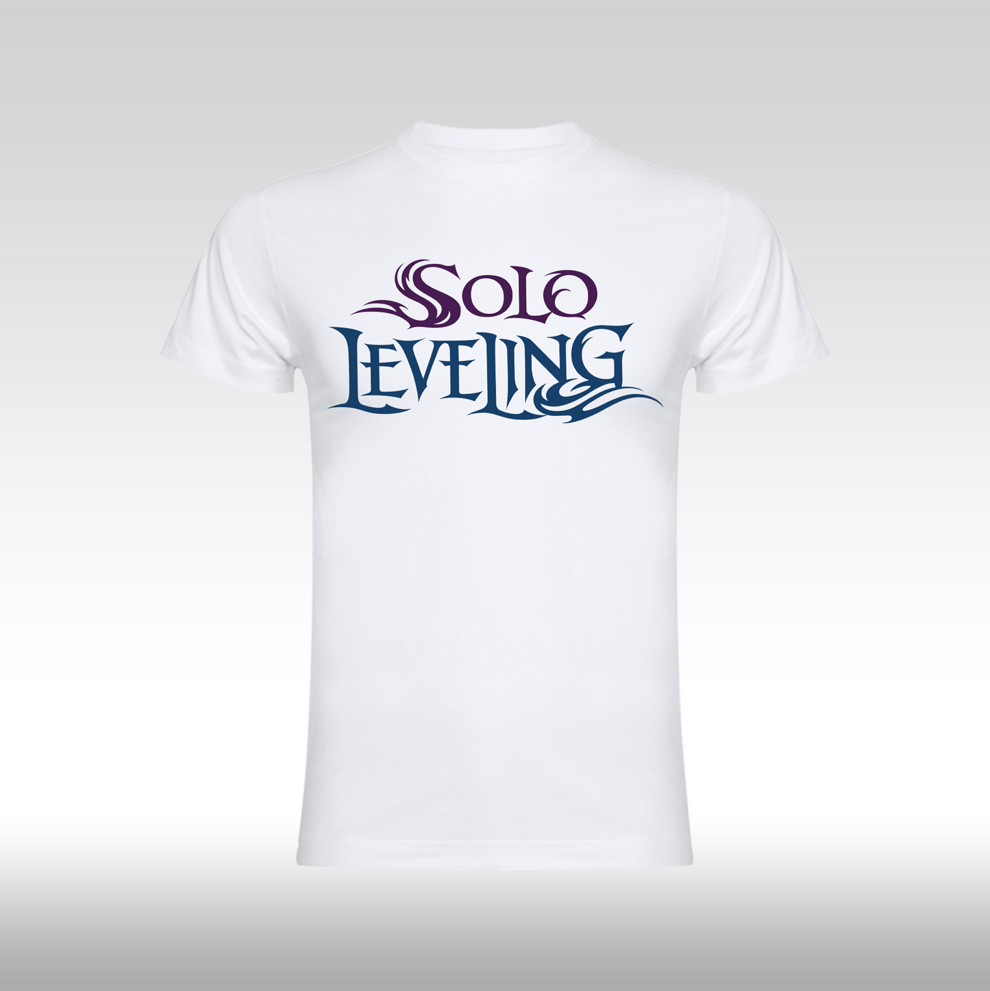 Tricou Alb personalizat bumbac anime "Solo Leveling" streetwear