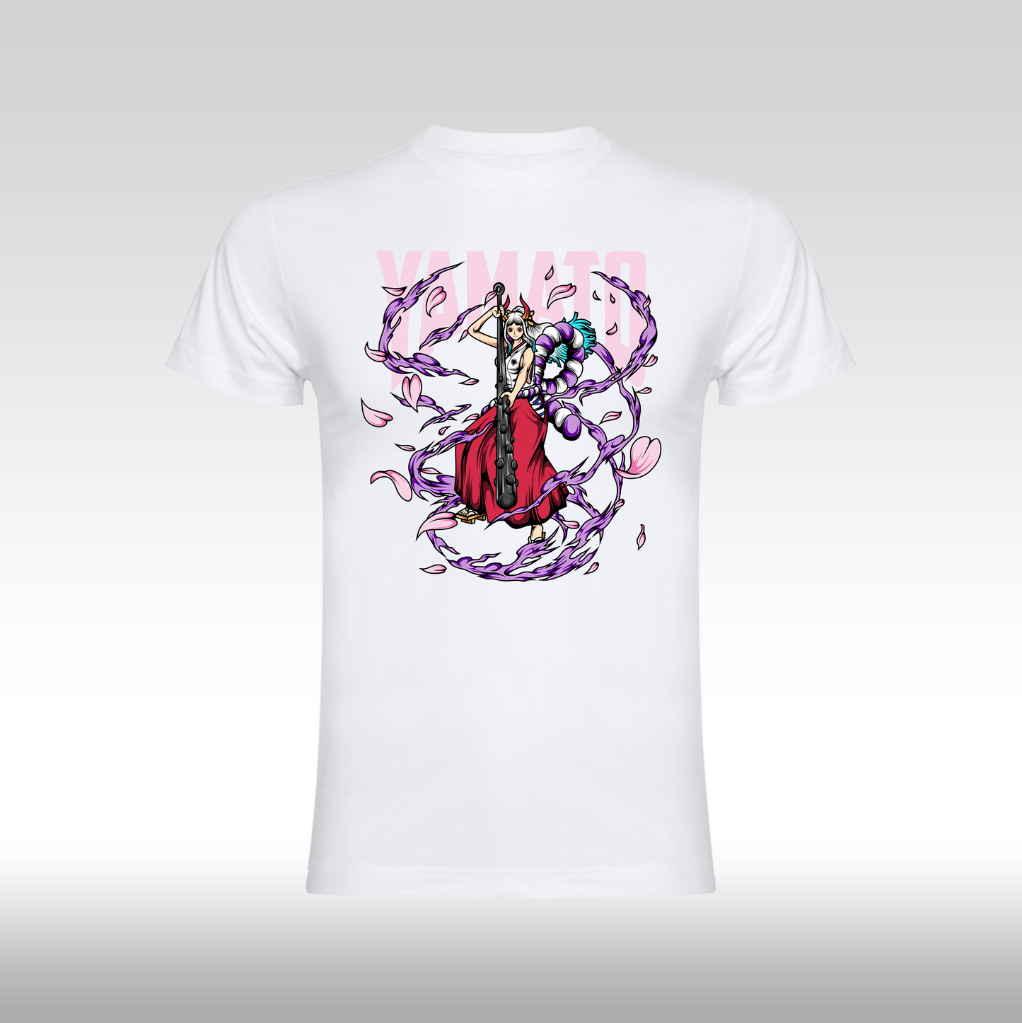 Tricou Alb personalizat bumbac anime "Yamato" streetwear