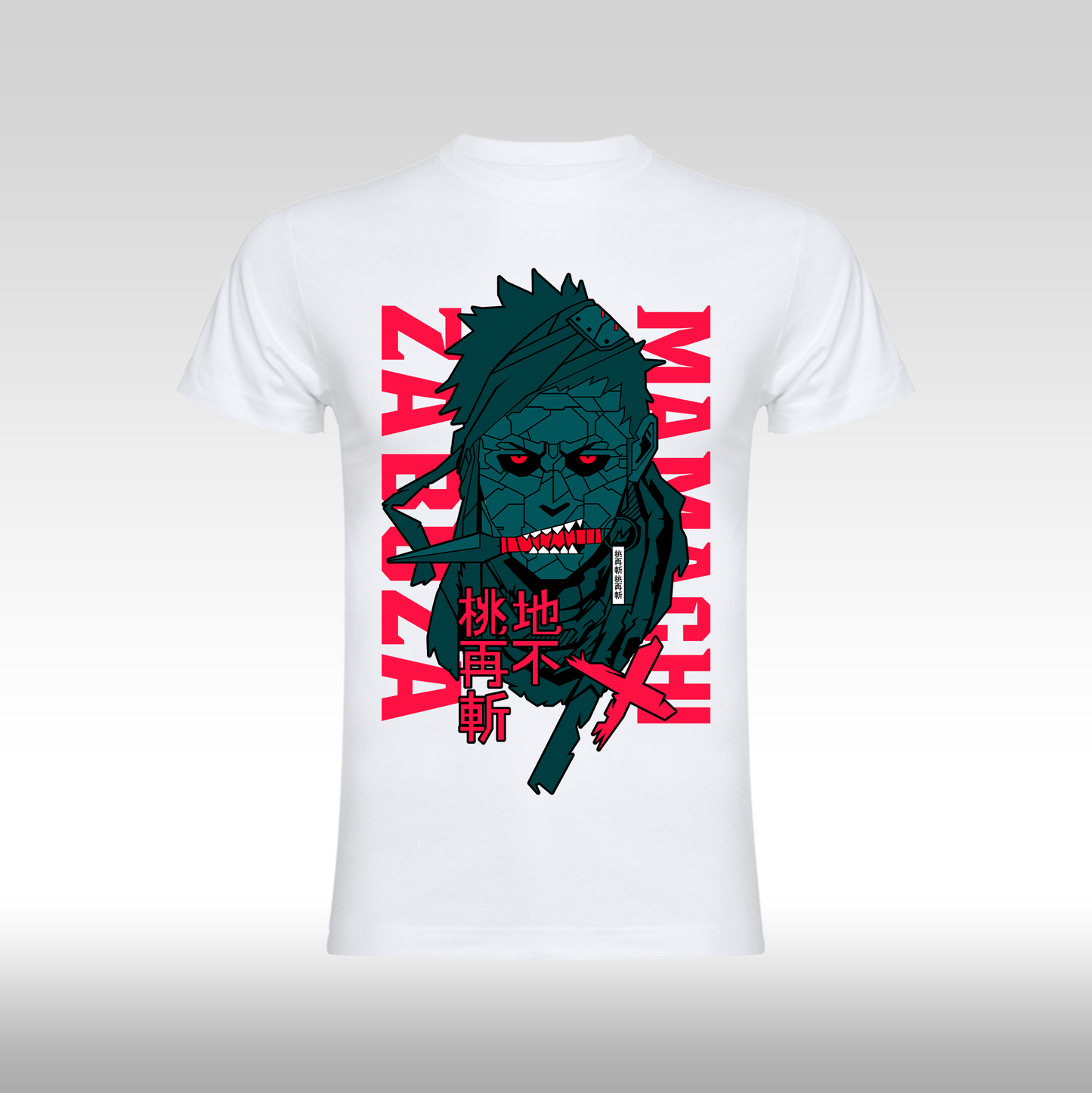 Tricou alb personalizat bumbac anime "Naruto: Momoichi Zabuza" streetwear