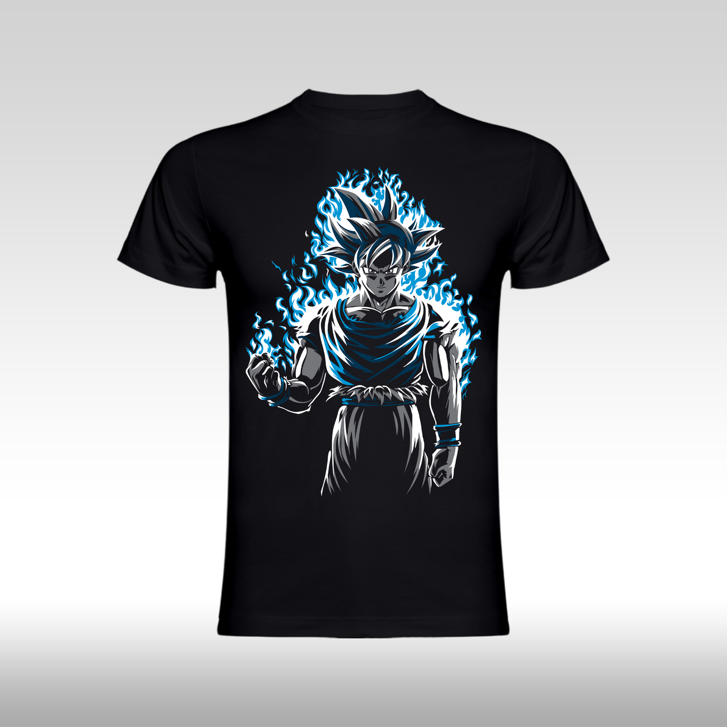 Tricou Negru personalizat bumbac anime "Dragon Ball Z: Goku Ultra Instinct" streetwear