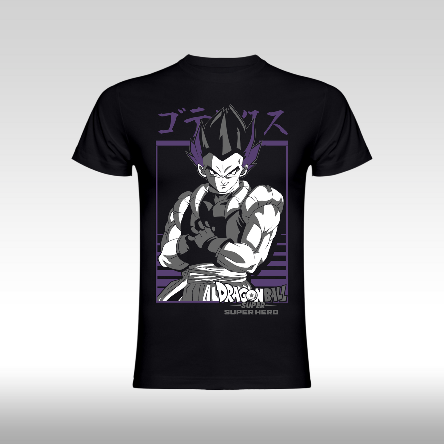 Tricou Negru personalizat bumbac anime "Dragon Ball Z: Gotenks" streetwear