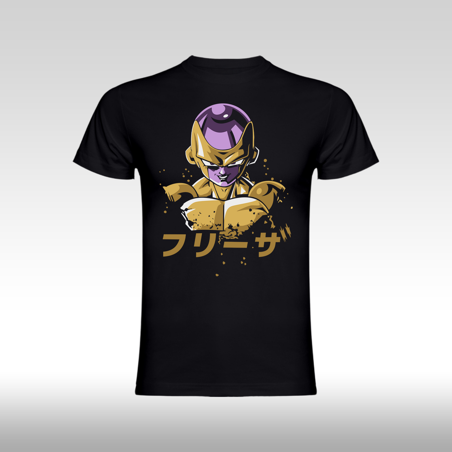 Tricou Negru personalizat bumbac anime "Dragon Ball Z: Golden Frieza" streetwear