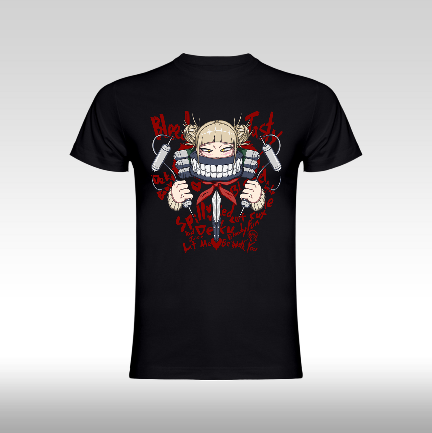 Tricou Negru personalizat bumbac anime "My Hero Academia - Himiko Toga" streetwear