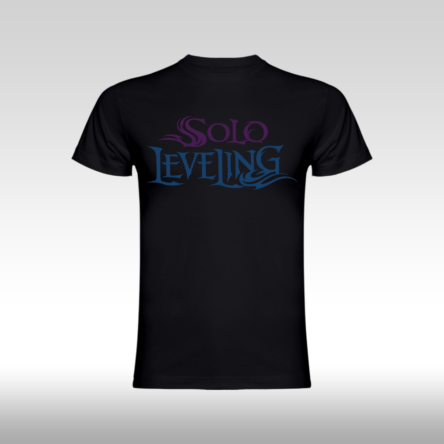 Tricou Negru personalizat bumbac anime "Solo Leveling" streetwear
