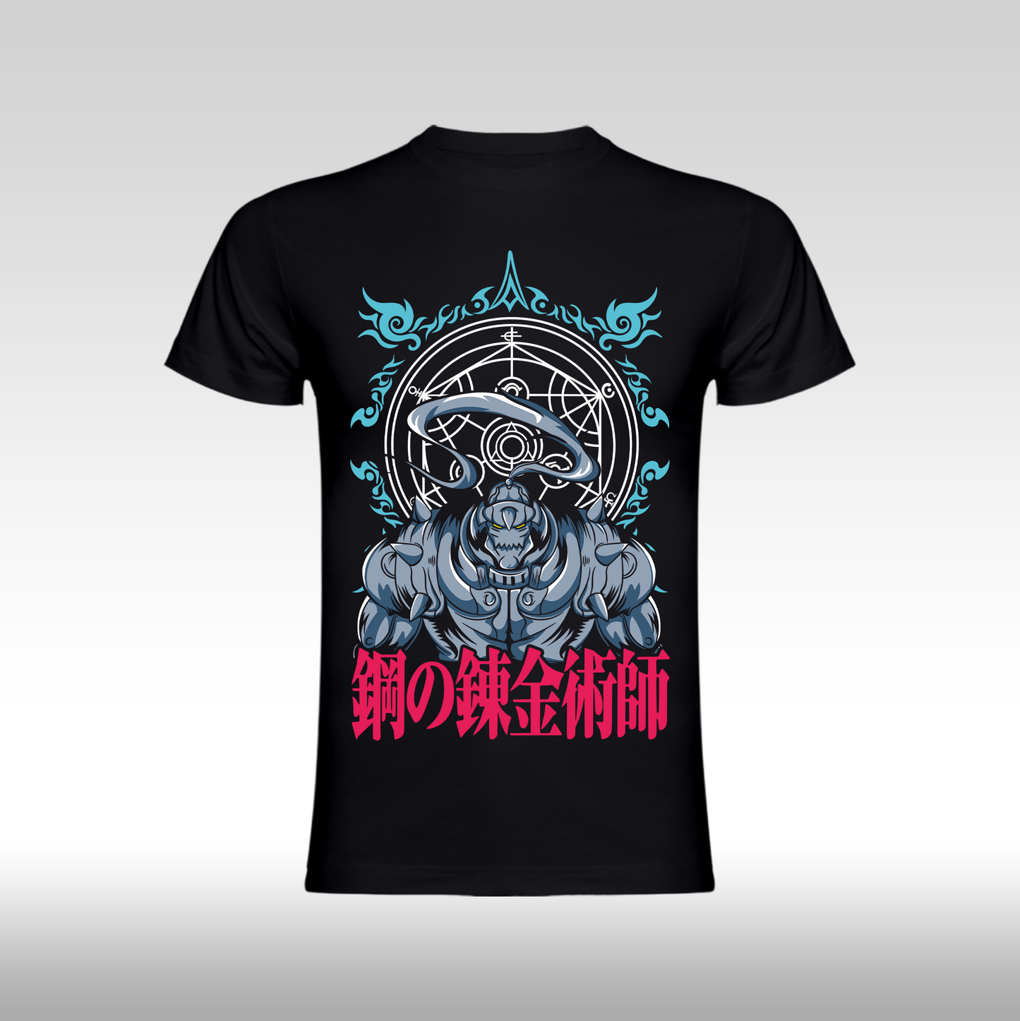 Tricou Negru personalizat bumbac anime "Fullmetal Alchemist: Alphonse" streetwear