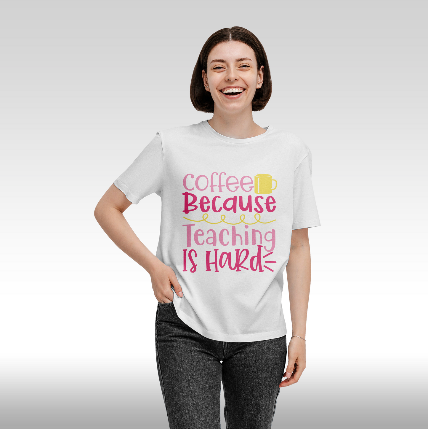 Tricou "Coffee Because Teaching is Hard"