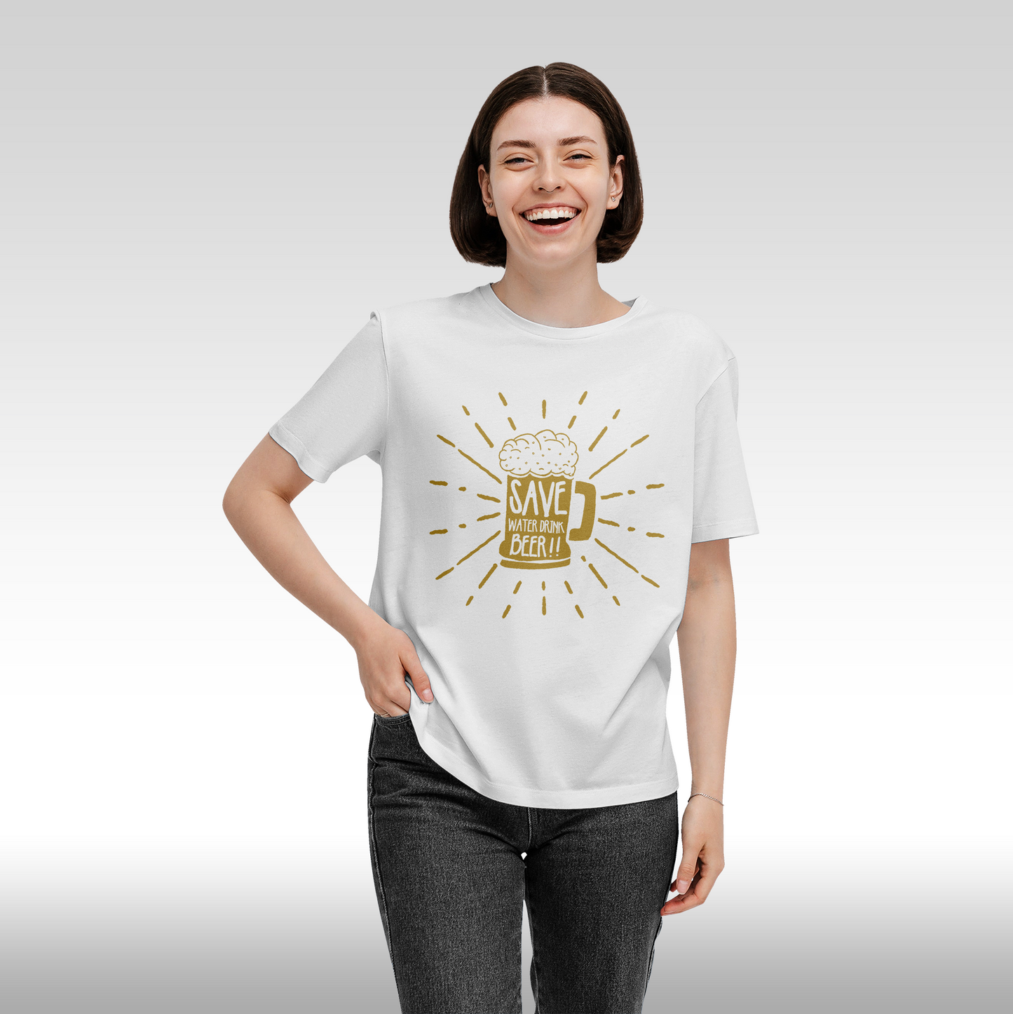 Tricou " Save Water Drink Beer!!"