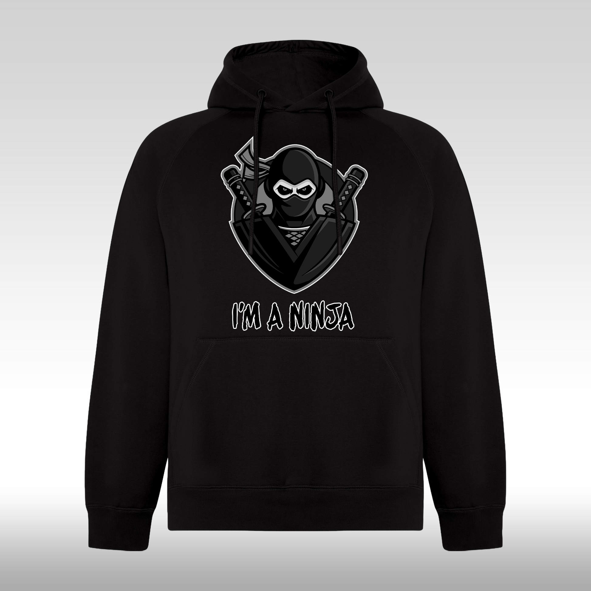 Hanorac Negru personalizat urban "I'm A Ninja" streetwear
