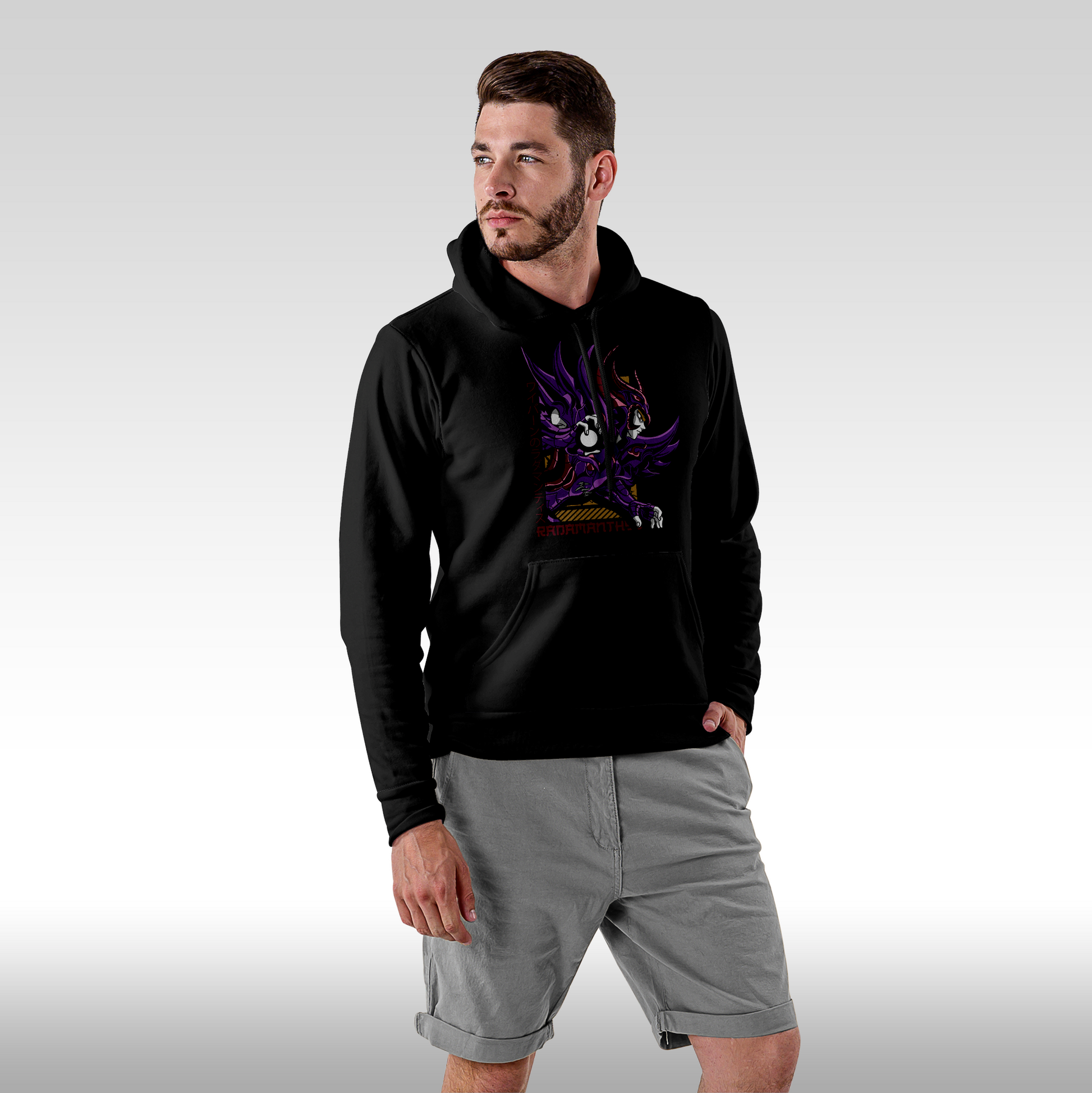Hanorac Negru personalizat Fata Barbat anime "Radamanthys" streetwear
