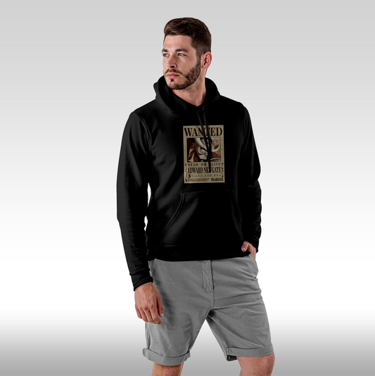 Hanorac Negru personalizat Fata Barbat anime "WANTED : Edward Newgate" streetwear
