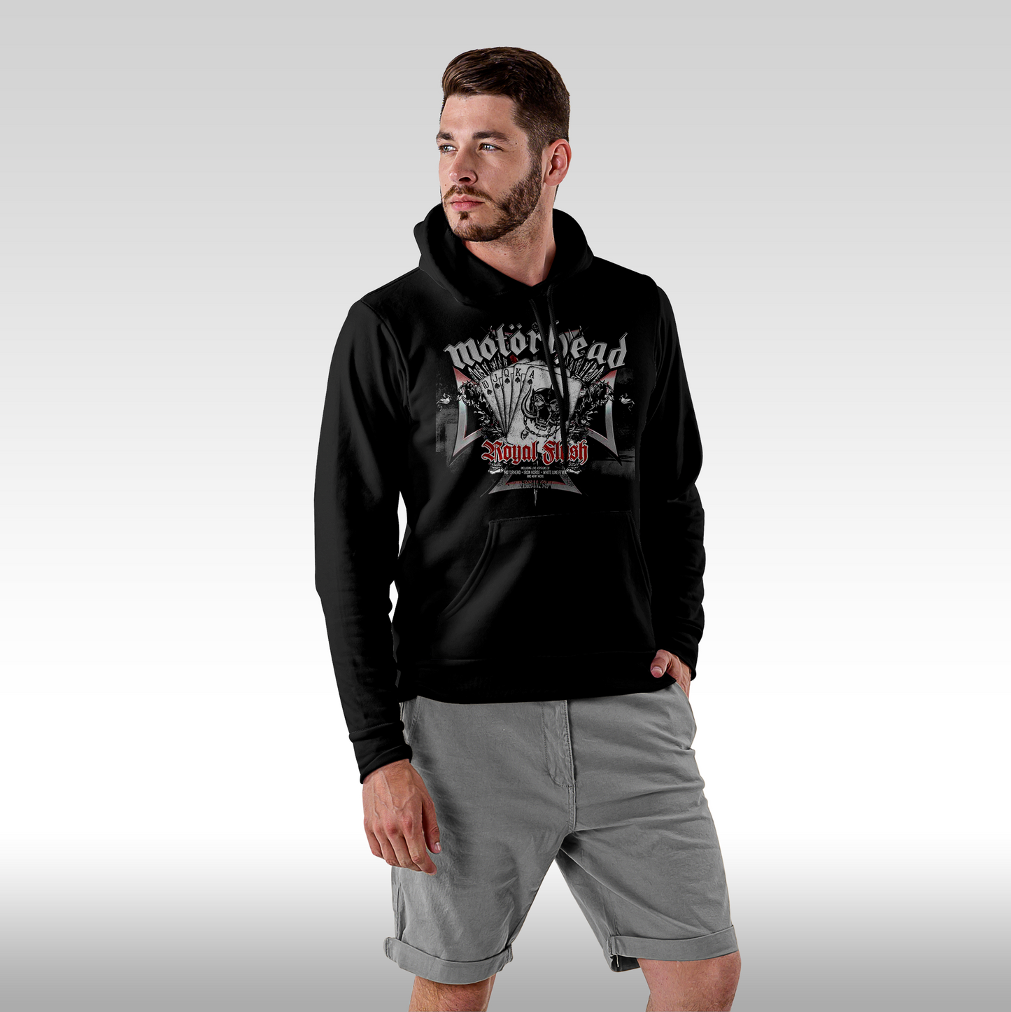 Hanorac Negru personalizat Fata Barbat rock "Motorhead" streetwear
