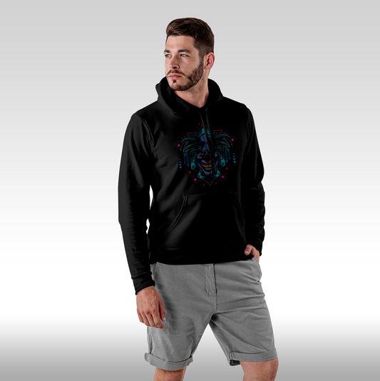 Hanorac Negru personalizat Fata Barbat urban "Dark Clown" streetwear
