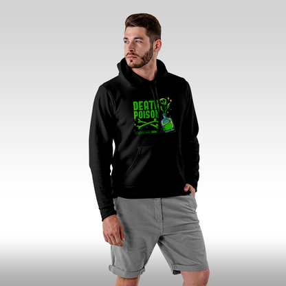 Hanorac Negru personalizat Fata Barbat urban "Death Poison" streetwear
