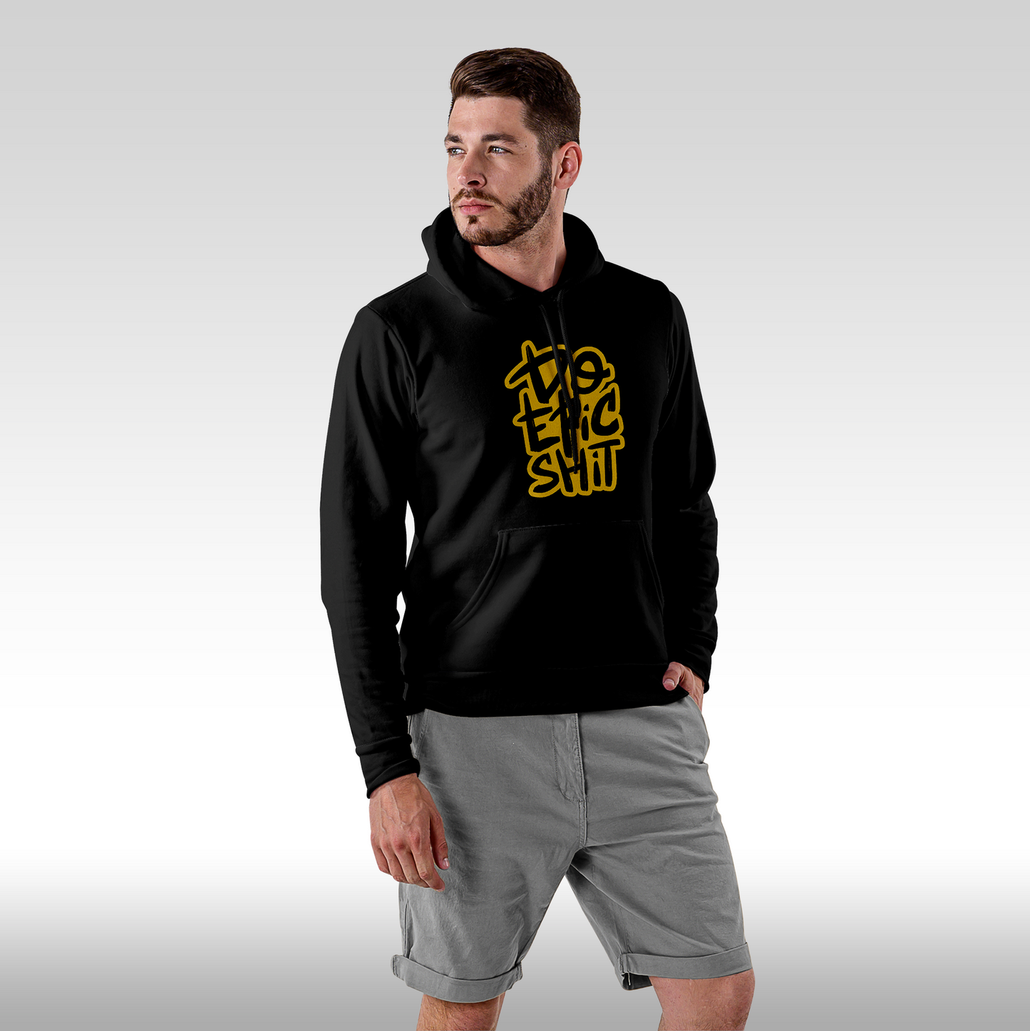 Hanorac Negru personalizat Fata Barbat urban "Do Epic Shit" streetwear
