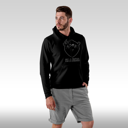 Hanorac Negru personalizat Fata Barbat urban "I'm A Ninja" streetwear
