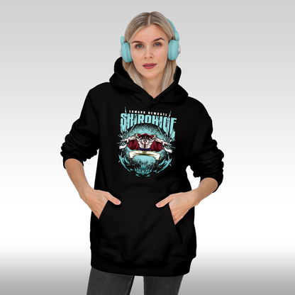 Hanorac Negru personalizat Fata dama anime "Shirohige" streetwear
