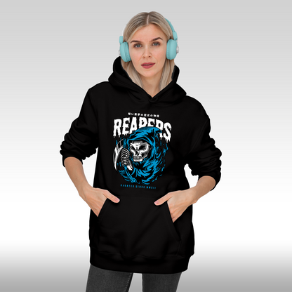 Hanorac Negru personalizat Fata dama urban "Reapers" streetwear
