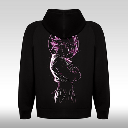 Hanorac Negru personalizat Spate anime "Black Goku" streetwear
