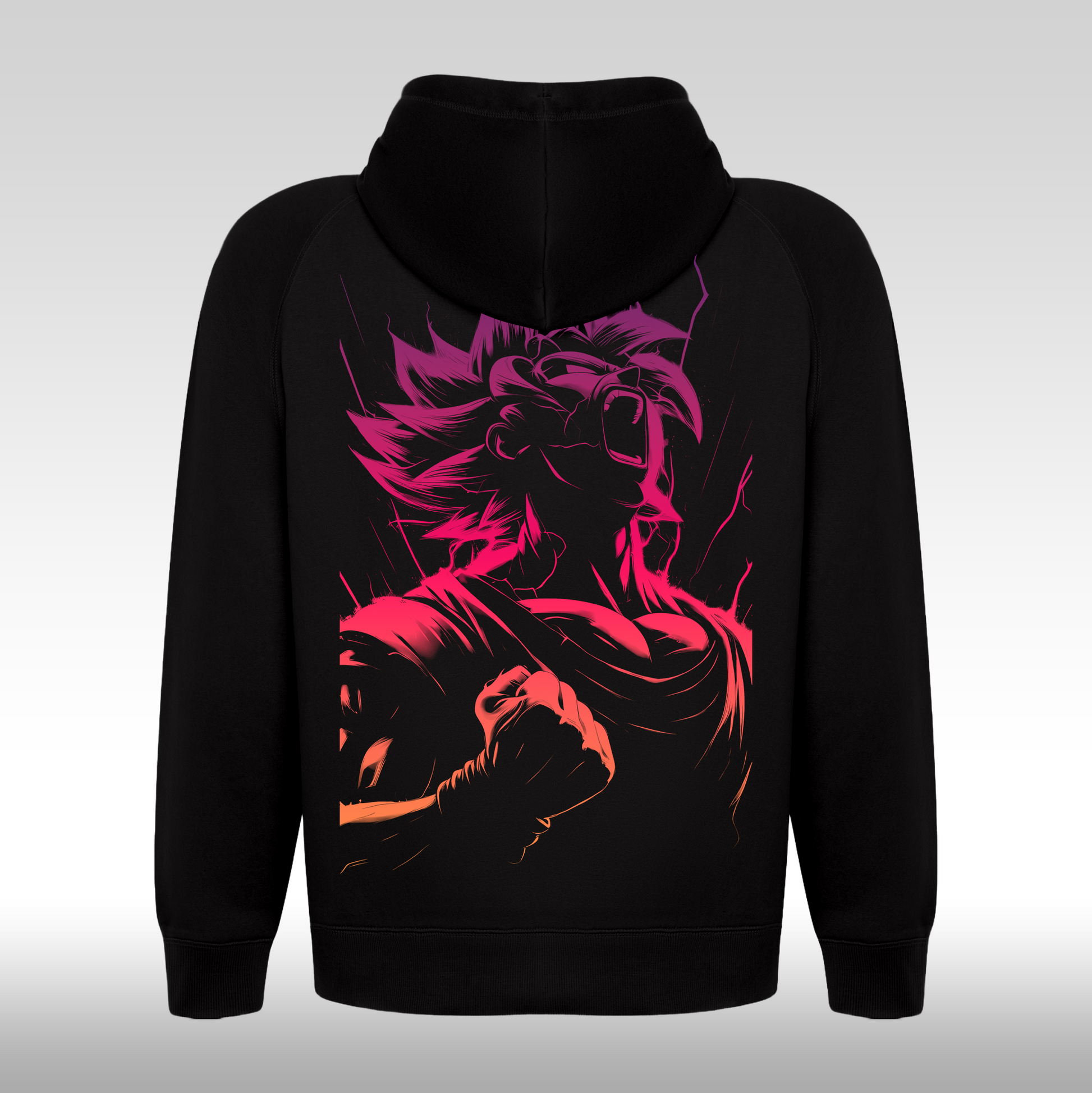 Hanorac Negru personalizat Spate anime "Goku" streetwear
