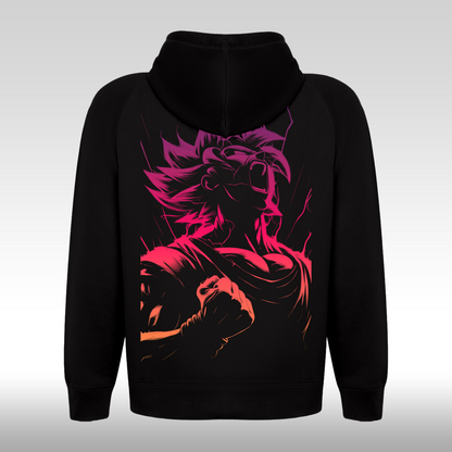 Hanorac Negru personalizat Spate anime "Goku" streetwear
