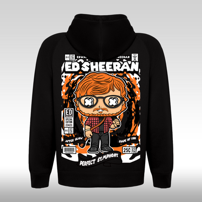 Hanorac Negru personalizat Spate pop rock "Lucy" streetwear
