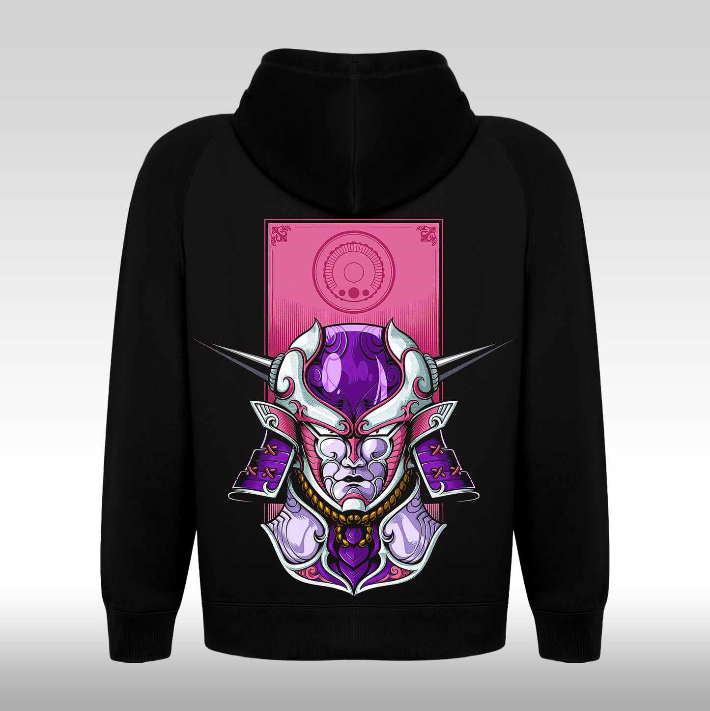 Hanorac Negru personalizat Spate urban "Samurai Spirit" streetwear
