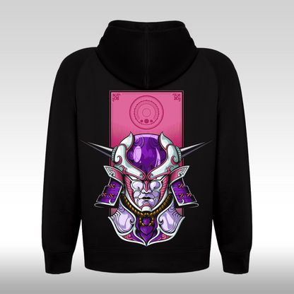Hanorac Negru personalizat Spate urban "Samurai Spirit" streetwear
