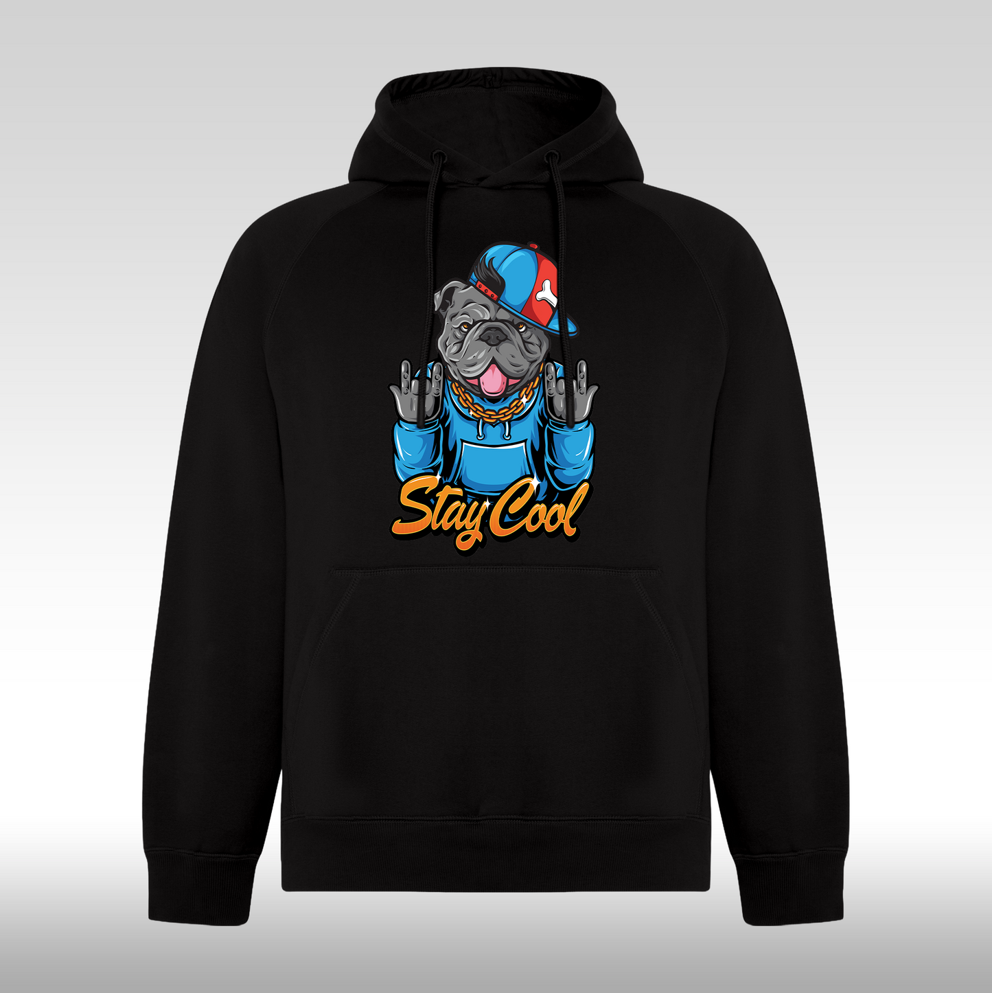 Hanorac Negru personalizat urban "Stay Cool" streetwear
