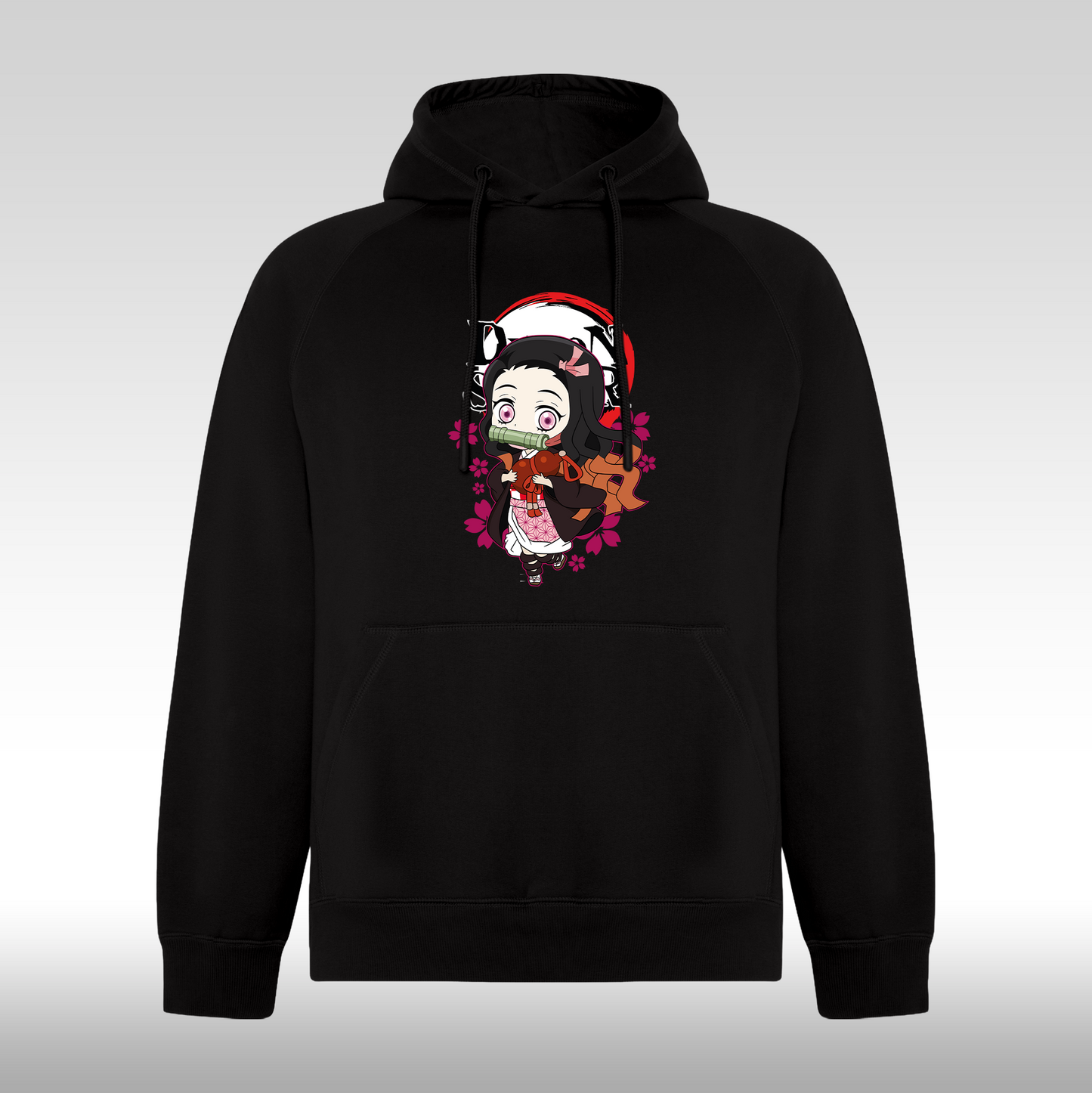 Hanorac Negru personalizat anime "Demon Slayer Kamado Nezuko" streetwear
