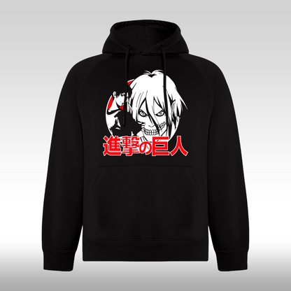 Hanorac Negru personalizat anime "Eren Shingeki" streetwear
