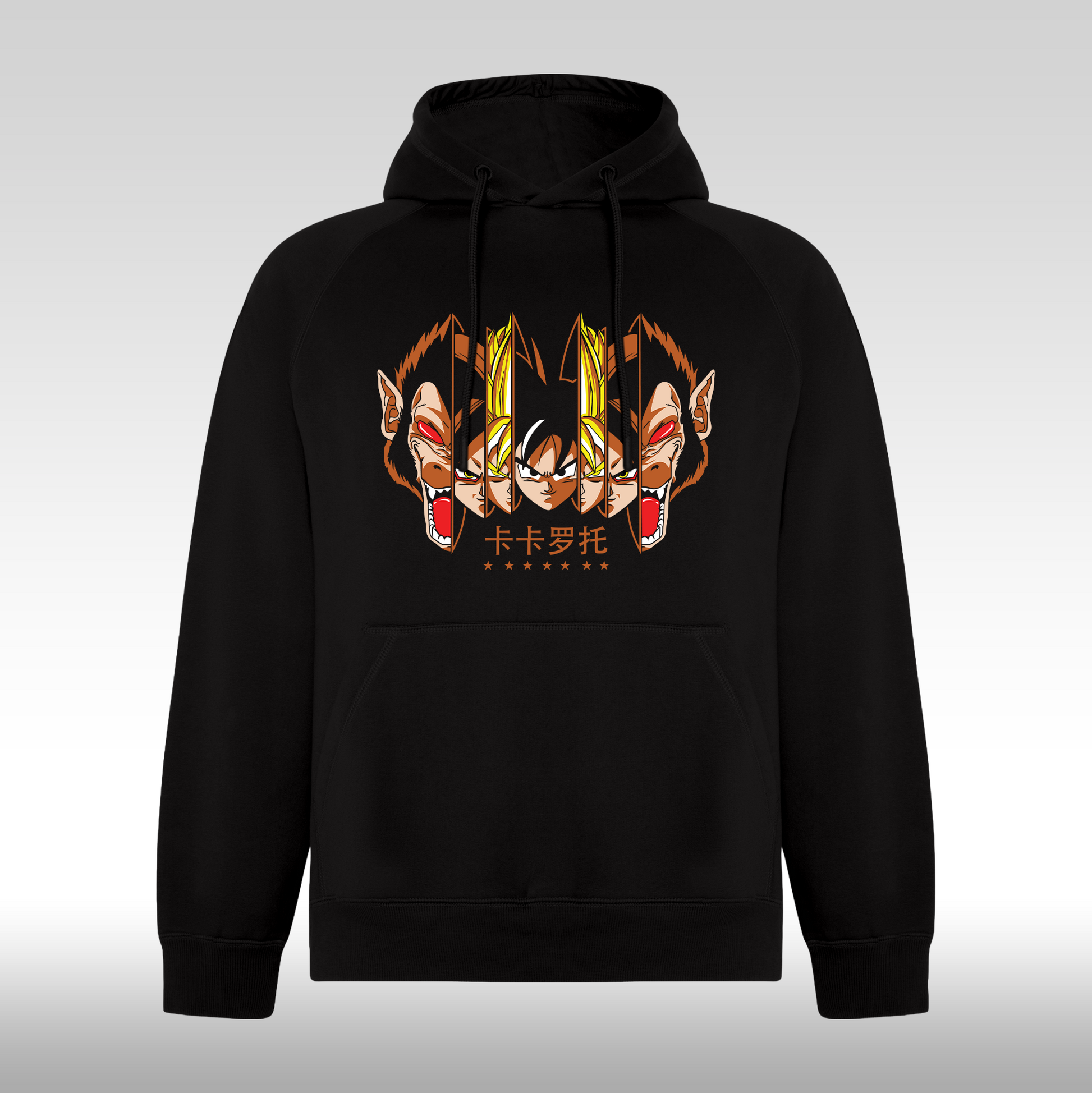 Hanorac Negru personalizat anime "Goku Evolution" streetwear
