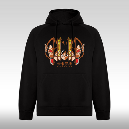 Hanorac Negru personalizat anime "Goku Evolution" streetwear
