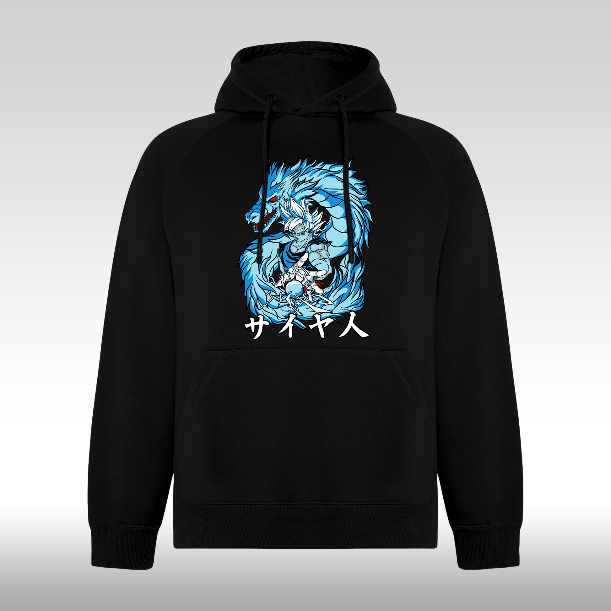 Hanorac Negru personalizat anime "Goku Power Dragon" streetwear

