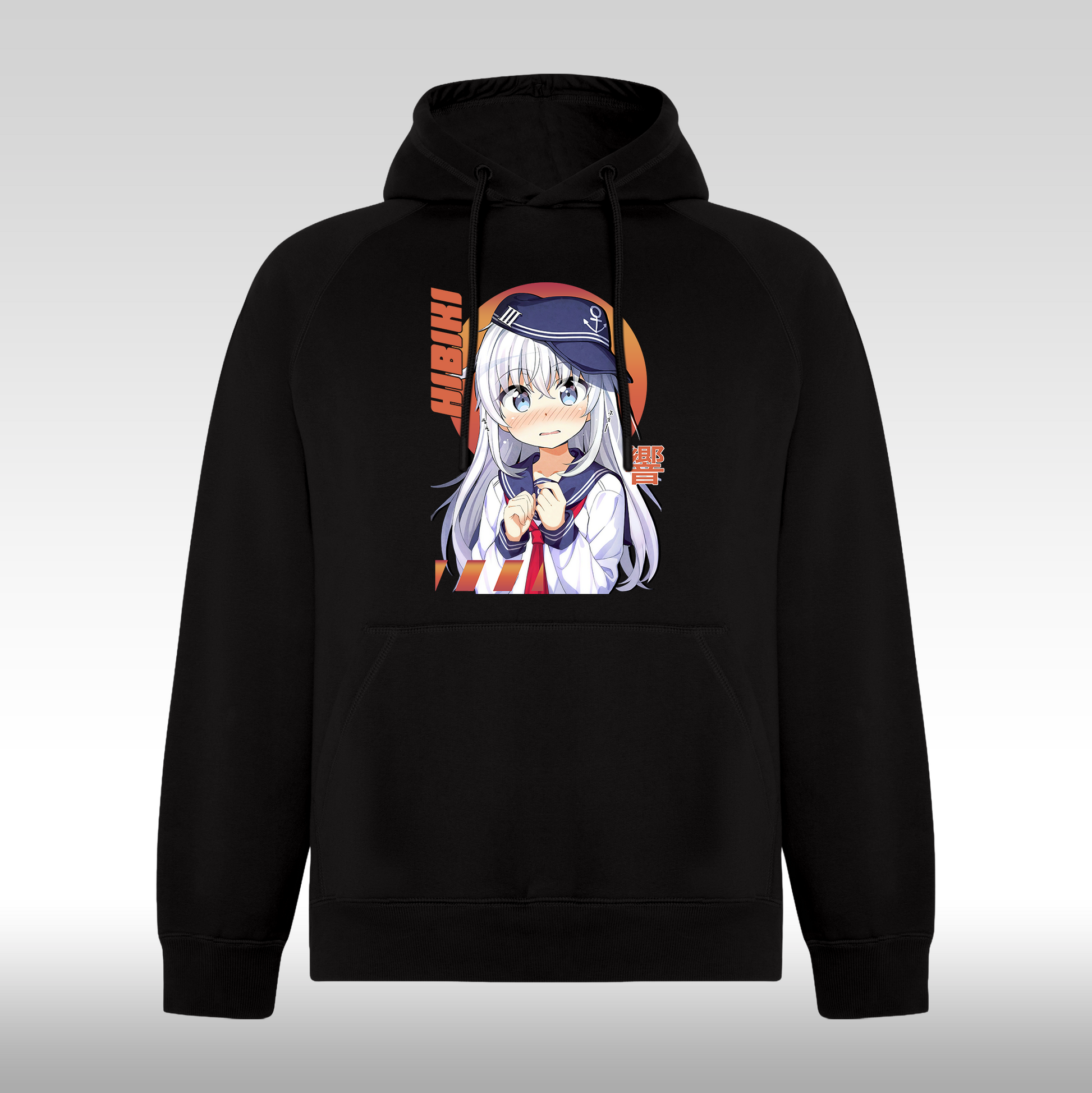 Hanorac Negru personalizat anime "Hibiki" streetwear
