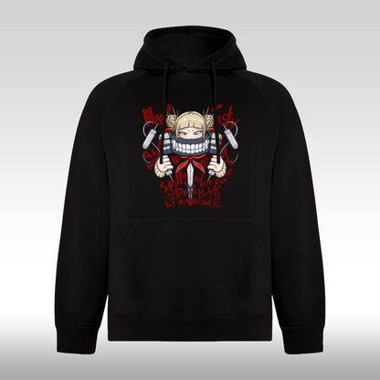 Hanorac Negru personalizat anime "Himiko Toga" streetwear

