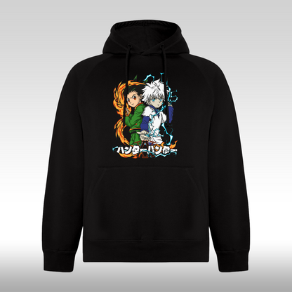 Hanorac Negru personalizat anime "Hunter Gon Freecss" streetwear
