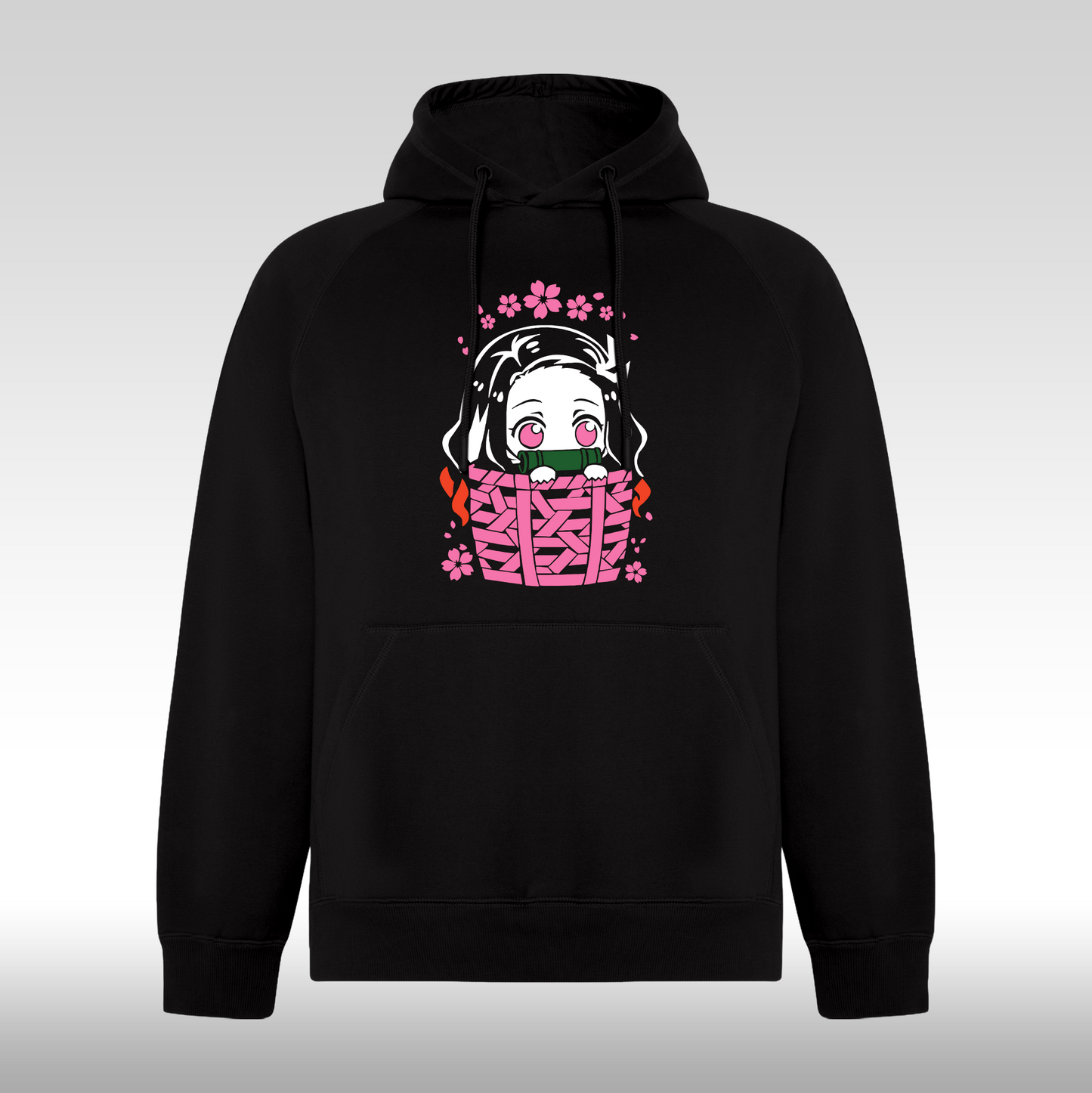 Hanorac Negru personalizat anime "Kamado Nezuko" streetwear
