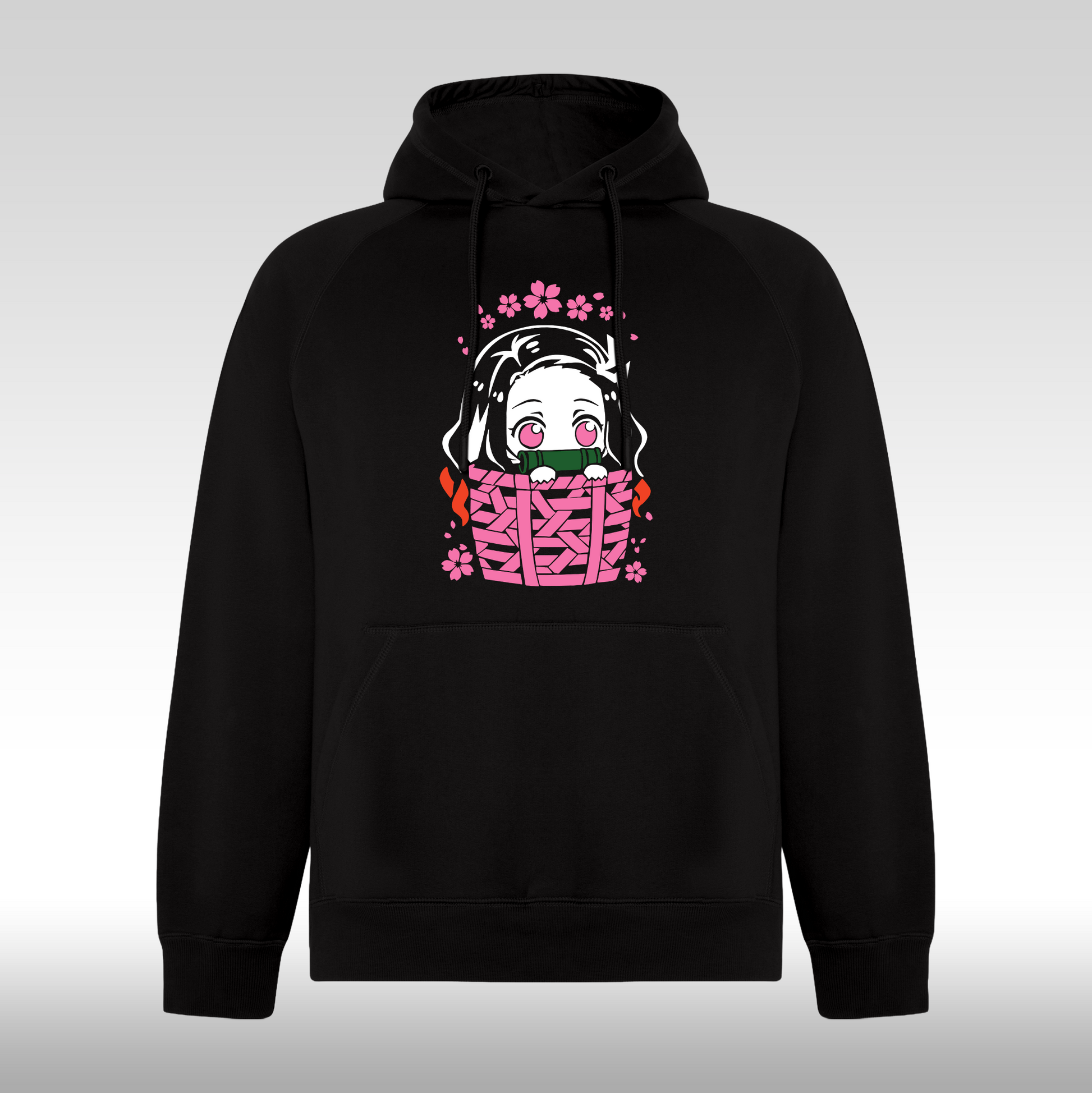 Hanorac Negru personalizat anime "Kamado Nezuko" streetwear
