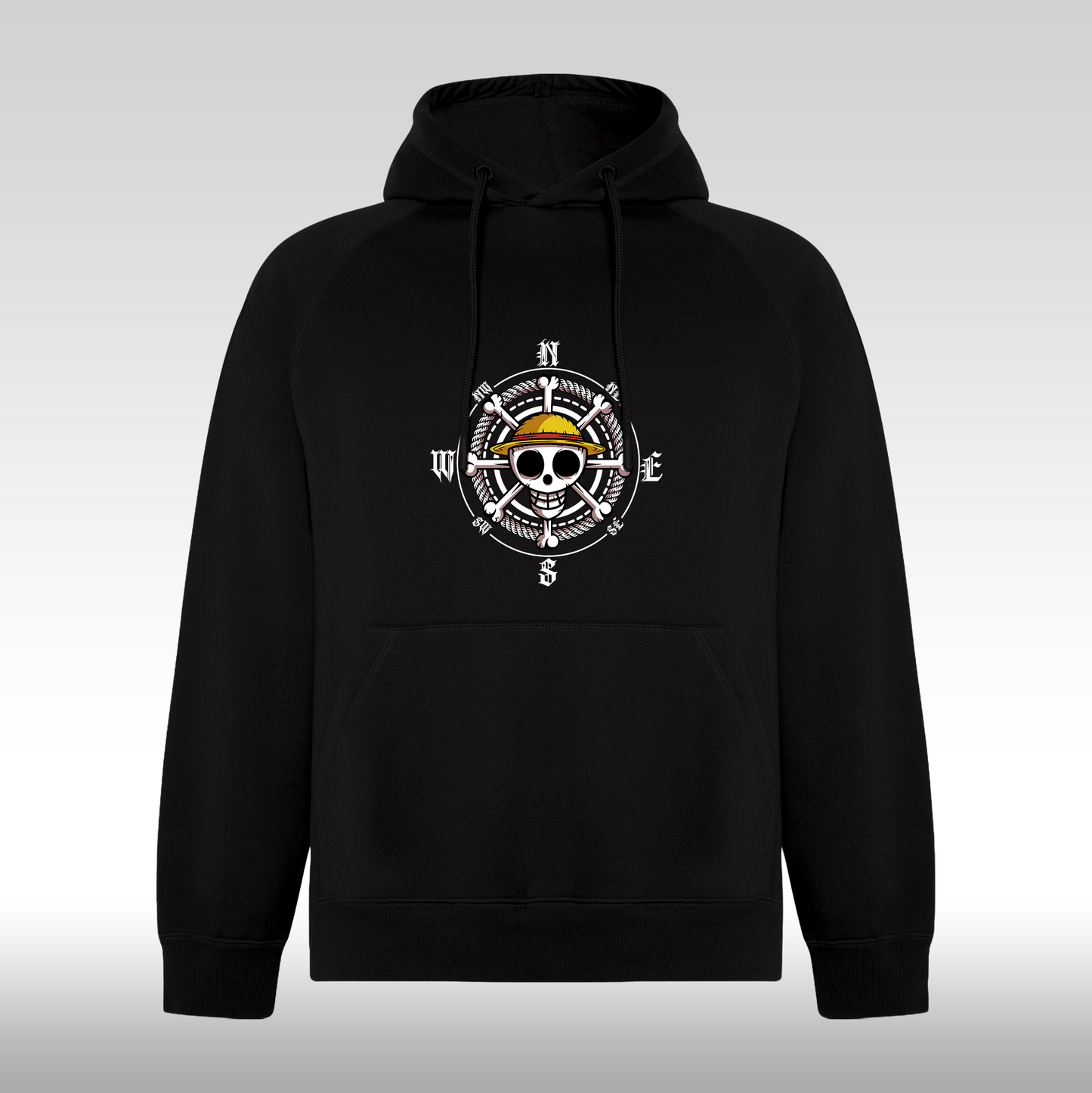 Hanorac Negru personalizat anime "Luffy x Dragon" streetwear
