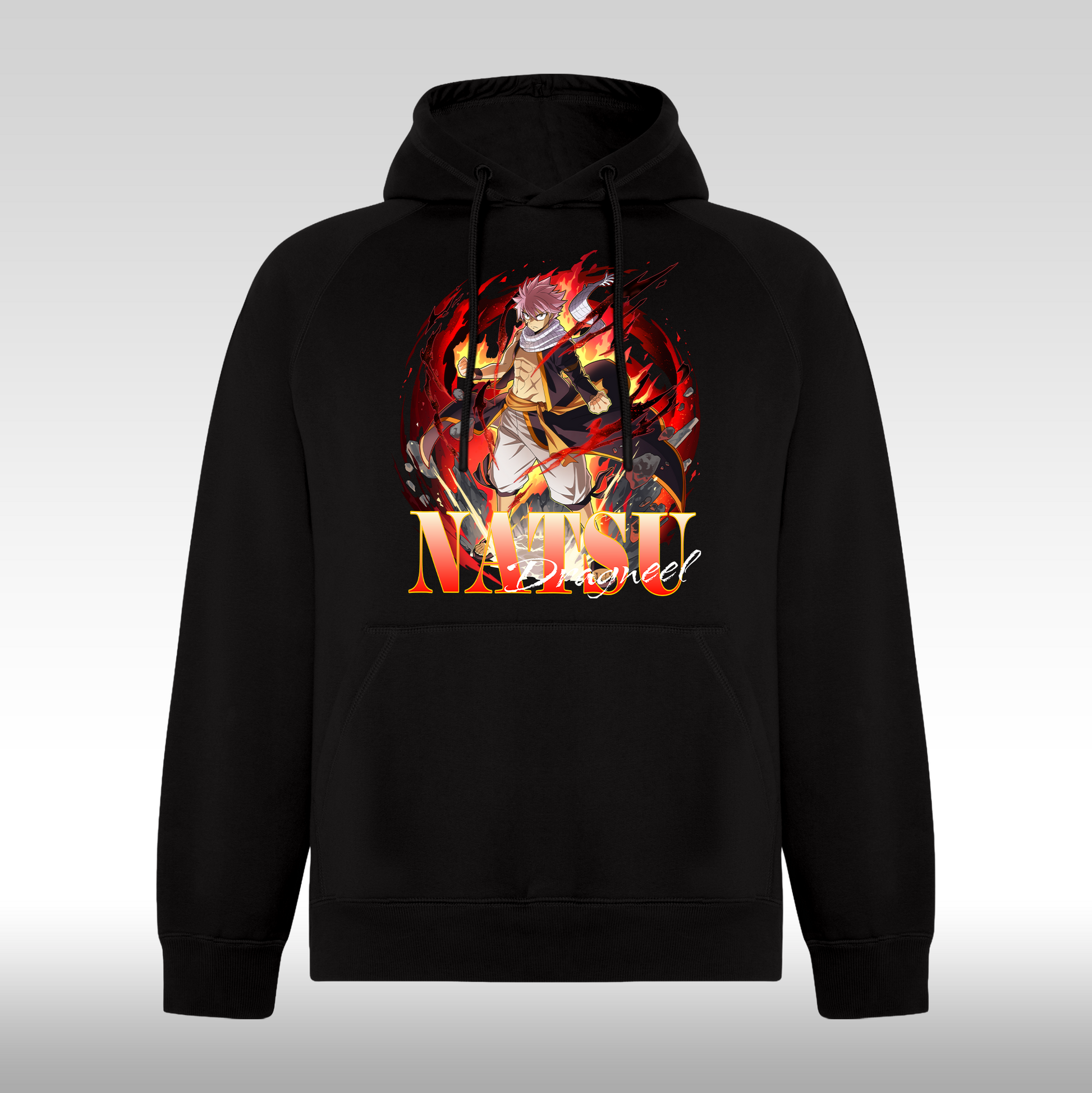 Hanorac Negru personalizat anime "Natsu" streetwear
