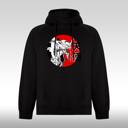 Hanorac Negru personalizat anime "Neon Genesis Evangelion" streetwear

