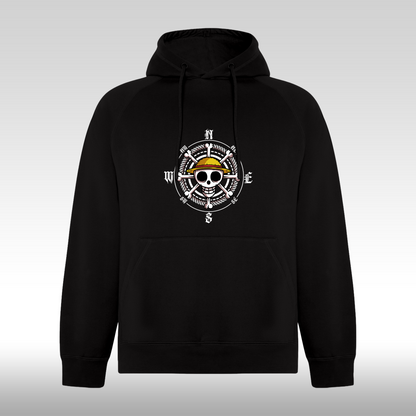 Hanorac Negru personalizat anime "One Piece: Monster Team" streetwear
