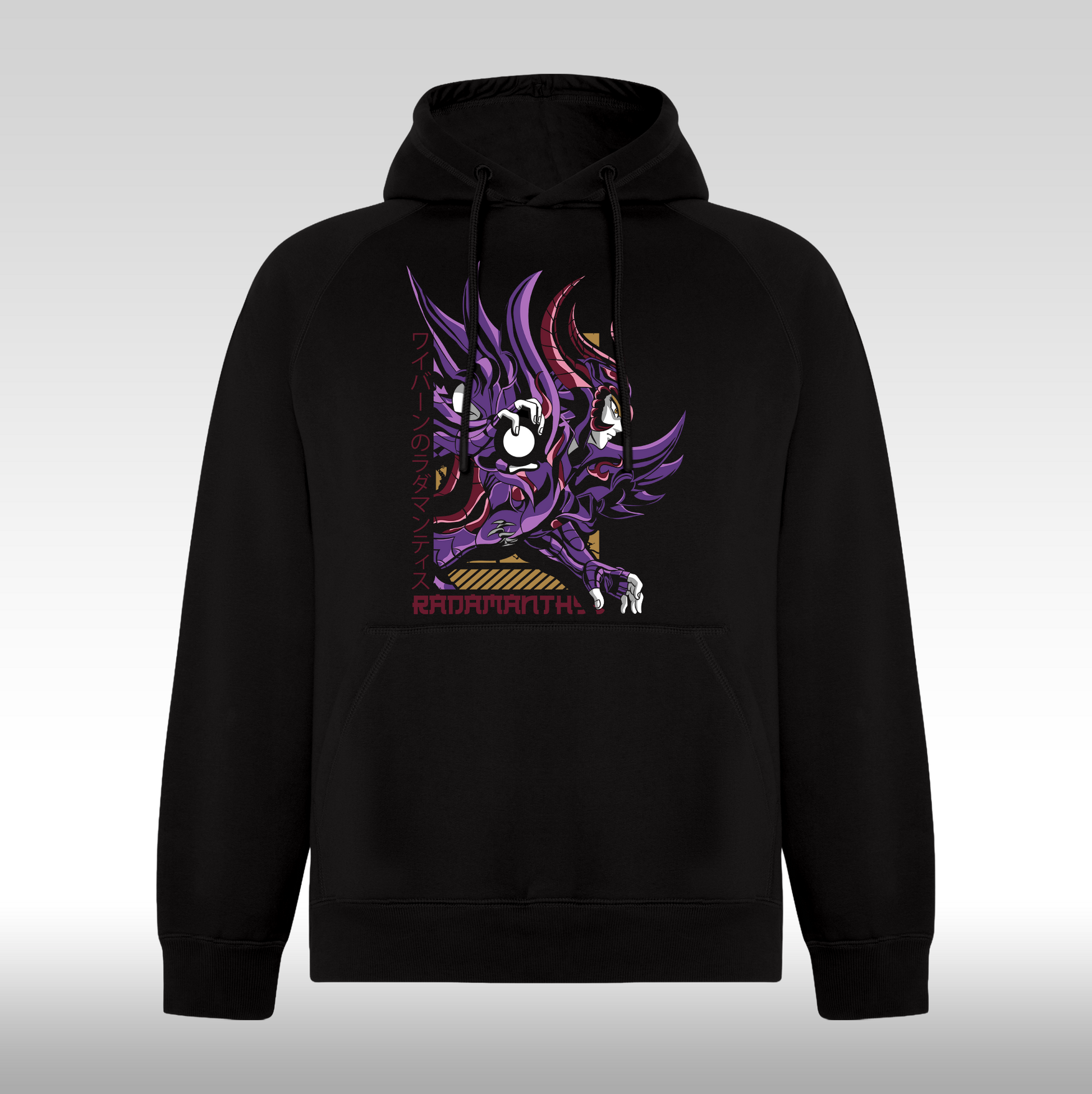 Hanorac Negru personalizat anime "Radamanthys" streetwear
