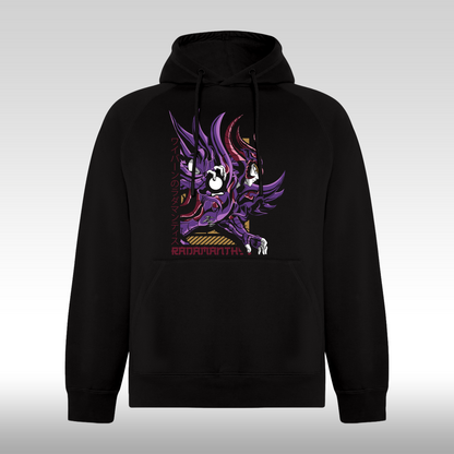Hanorac Negru personalizat anime "Radamanthys" streetwear
