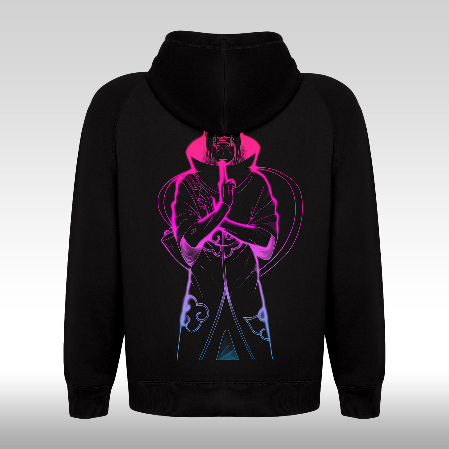 Hanorac Negru personalizat anime "Sasuke Black" streetwear
