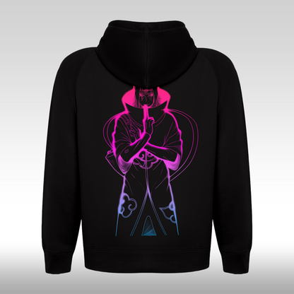 Hanorac Negru personalizat anime "Sasuke Black" streetwear
