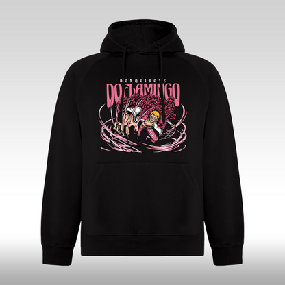 Hanorac Negru personalizat anime "Doflamingo" streetwear
