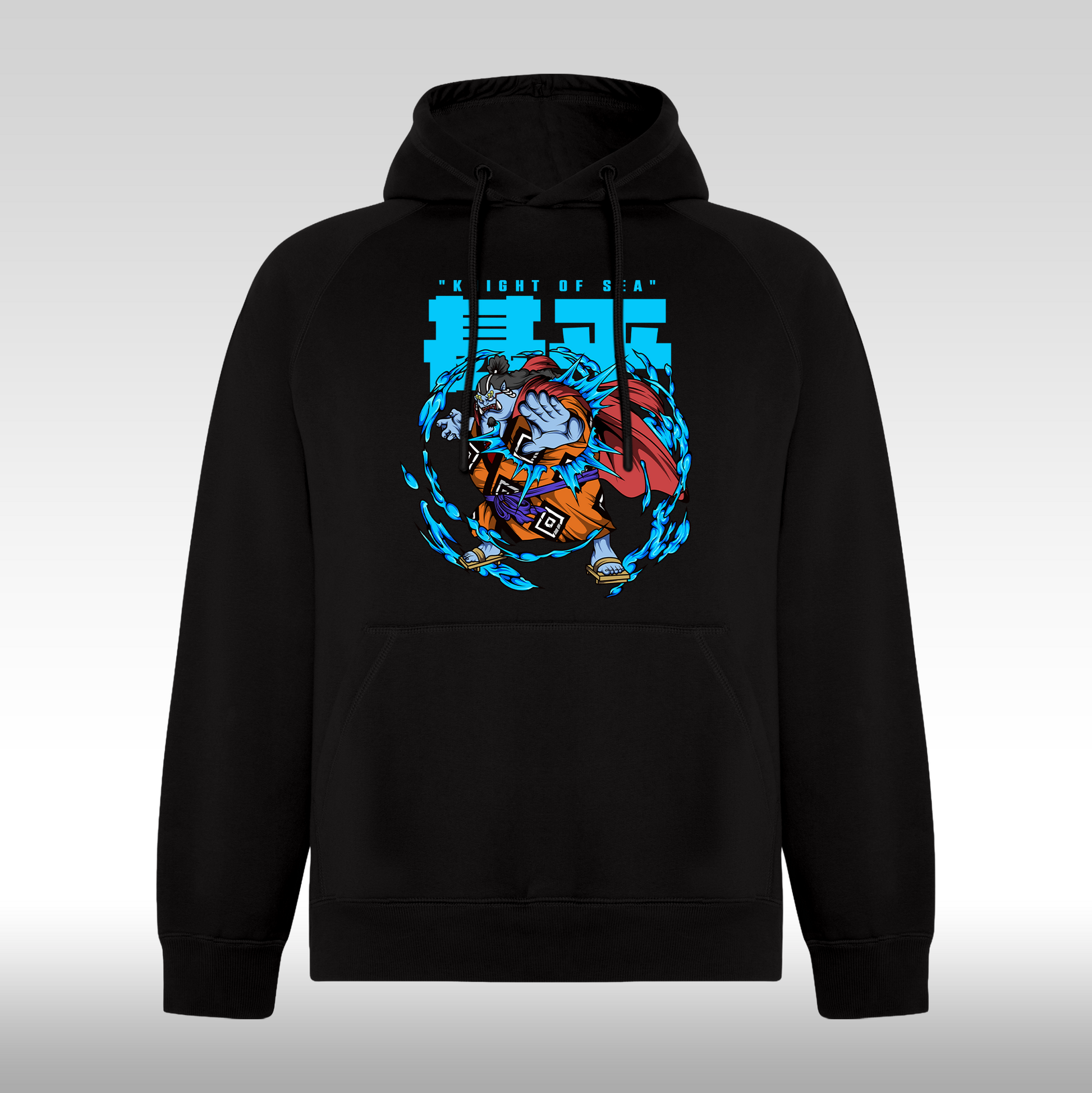 Hanorac Negru personalizat anime "Jinbei Knight Of Sea" streetwear
