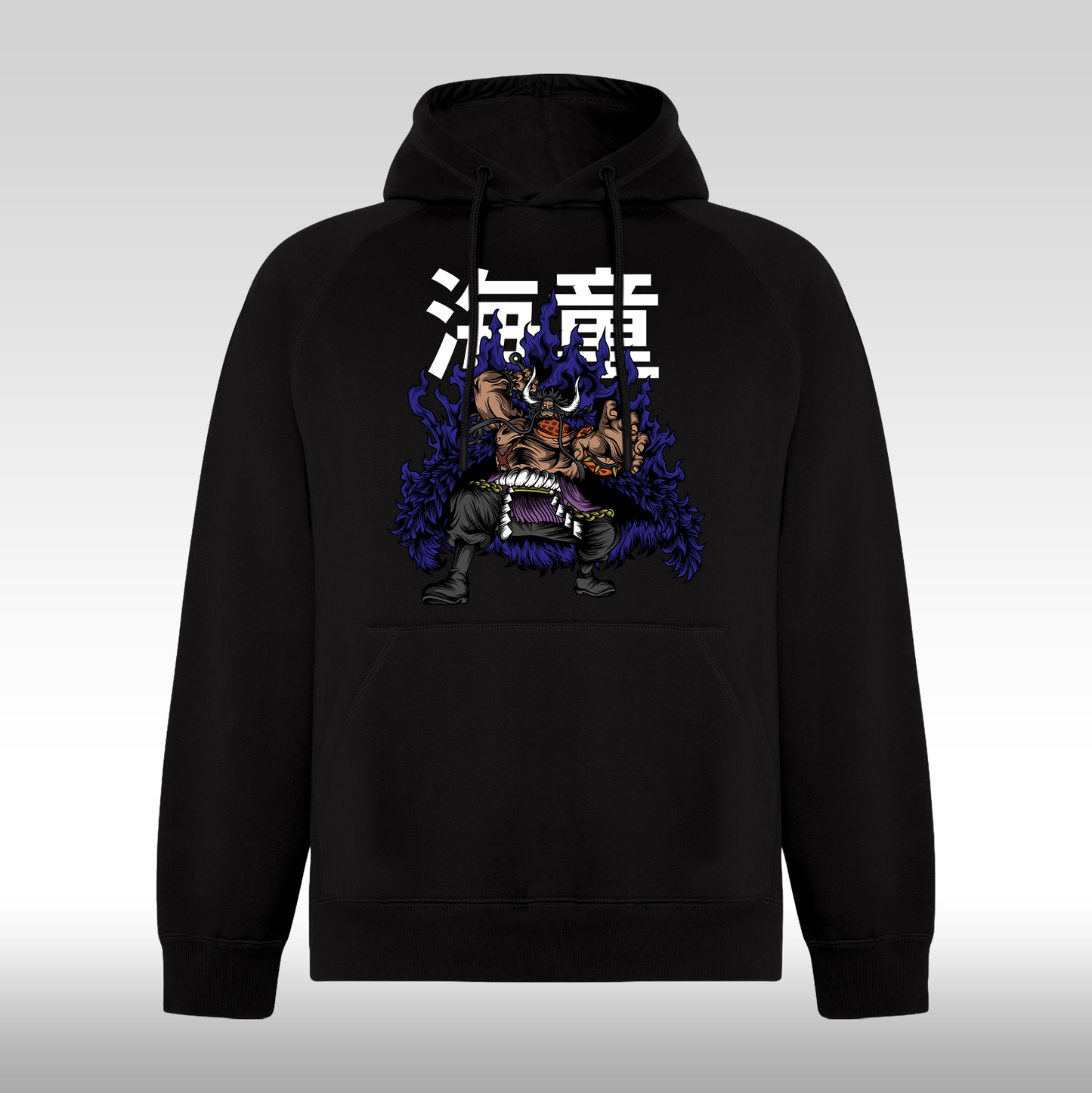 Hanorac Negru personalizat anime "Kaido" streetwear
