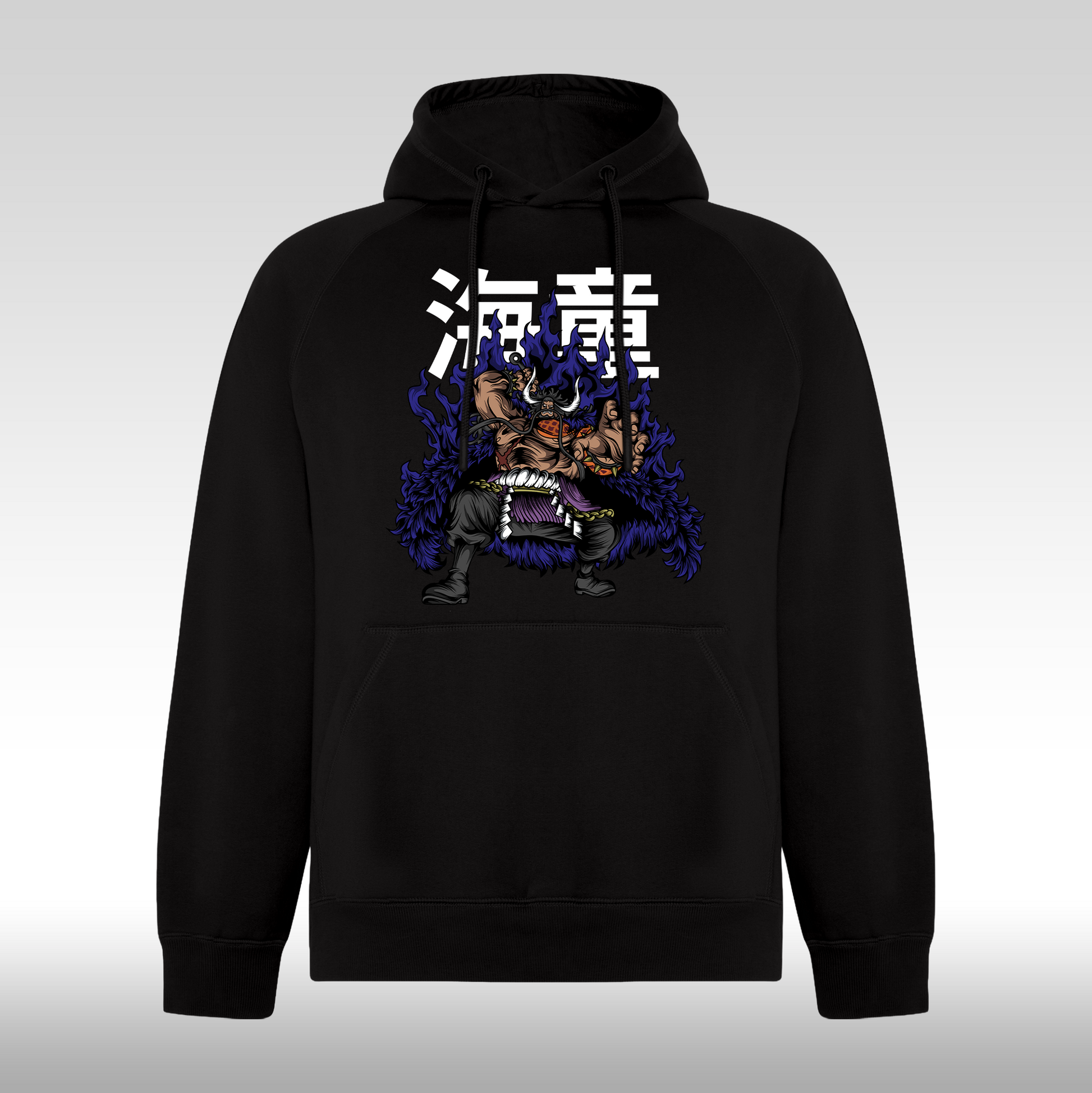 Hanorac Negru personalizat anime "Kaido" streetwear
